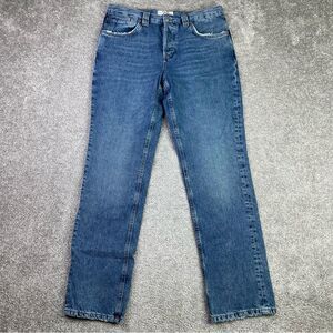 Free The Free CRVY Siren Jeans Women’s 28 Blue Straight Leg Low Rise Button Fly